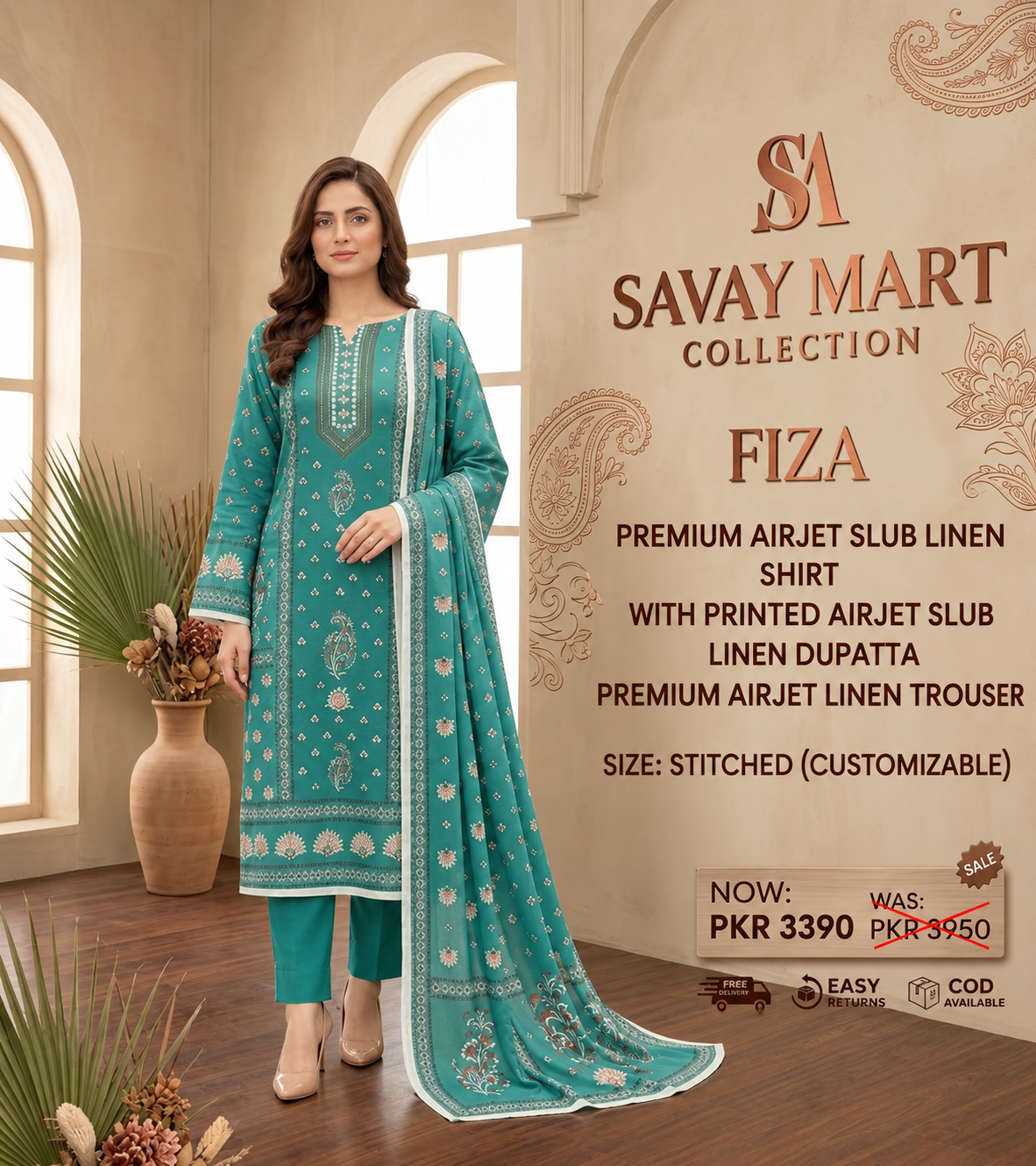 Slub Linen 3pce
